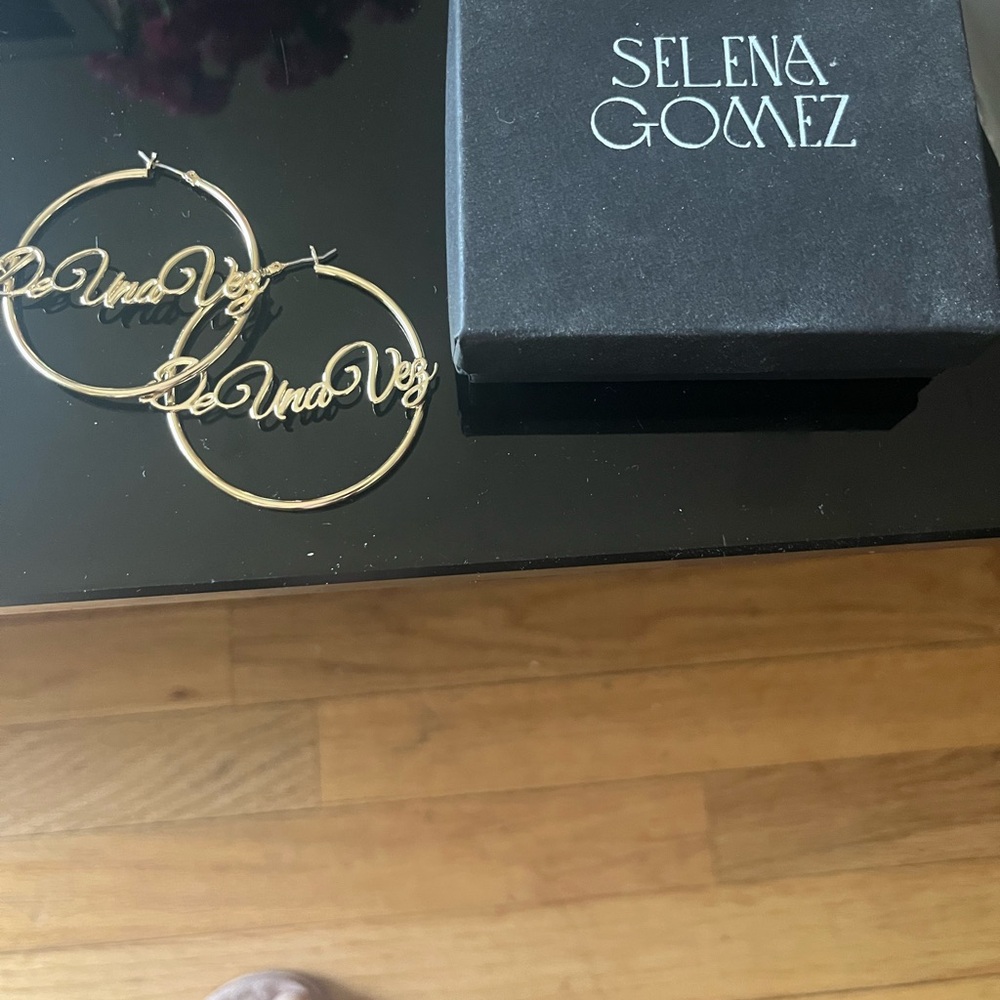 Selena Gomez Gold Hoop Earrings